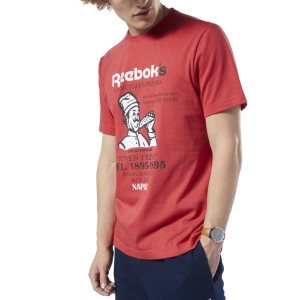 Koszulki Męskie Reebok Classic International Pizza Czerwone PL 57ERAXN